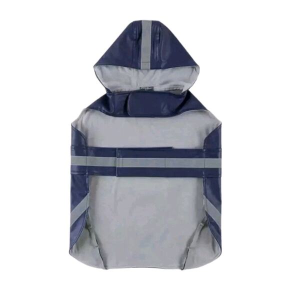 Eddie Bauer Pet Rain Coat, Navy Blue, Size XL Dog Hooded Jacket Outdoor NEW - Picture 4 of 7